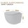 HAGO24 2in1 Hänge WC Bidet Tornadospülung Spülrandlos Softclose Duroplast WC Sitz Kurz Lotuseffekt Abnehmbar Keramik Kurzausführung Weiß 49cm
