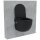 HAGO24 2in1 Hänge WC Bidet Tornadospülung Spülrandlos Softclose Duroplast WC Sitz Kurz Lotuseffekt Abnehmbar Keramik Kurzausführung Schwarz 49cm