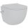 HAGO24 2in1 Hänge WC Bidet Tornadospülung Spülrandlos Softclose Duroplast WC Sitz Lang Lotuseffekt Abnehmbar Keramik Kurzausführung Weiß 54cm