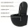 HAGO24 2in1 Hänge WC Bidet Tornadospülung Spülrandlos Softclose Duroplast WC Sitz Lang Lotuseffekt Abnehmbar Keramik Kurzausführung Schwarz 54cm