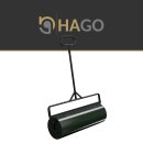 HAGO24 Gartenwalze Rasenwalze Handwalze 90cm Stahl 63L befüllbar Wasser Sand Abstreifblech Verdichten Einebnen