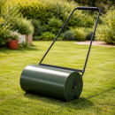 HAGO24 Gartenwalze Rasenwalze Handwalze 60cm Stahl 50L befüllbar Wasser Sand Abstreifblech Verdichten Einebnen