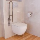 HAGO24 Klappbarer WC Haltegriff Edelstahl klappbar Aufstehhilfe Stützgriff Badhalterung Seniorenhilfe Barrierefrei Griffhilfe Toilette 200kg