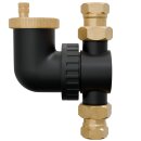 HAGO24 Luftabscheider Warmwasserheizung Heizkreislauf Schnellentlüftung Ventil 1 Zoll 3/4 Zoll Heizungssystem Entlüfter