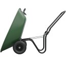 HAGO24 Gartenkarre Grün Schubkarre Kippkarre 78L PP Wanne 100kg Zweirad PU-Räder Stahlrahmen Kippsystem Hofkarre Transportkarre