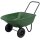 HAGO24 Gartenkarre Grün Schubkarre Kippkarre 78L PP Wanne 100kg Zweirad PU-Räder Stahlrahmen Kippsystem Hofkarre Transportkarre