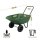 HAGO24 Gartenkarre Grün Schubkarre Kippkarre 78L PP Wanne 100kg Zweirad PU-Räder Stahlrahmen Kippsystem Hofkarre Transportkarre