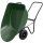 HAGO24 Gartenkarre Grün Schubkarre Kippkarre 78L PP Wanne 100kg Zweirad PU-Räder Stahlrahmen Kippsystem Hofkarre Transportkarre