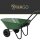HAGO24 Gartenkarre Grün Schubkarre Kippkarre 78L PP Wanne 100kg Zweirad PU-Räder Stahlrahmen Kippsystem Hofkarre Transportkarre