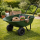 HAGO24 Gartenkarre Grün Schubkarre Kippkarre 78L PP Wanne 100kg Zweirad PU-Räder Stahlrahmen Kippsystem Hofkarre Transportkarre