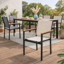 HAGO24 Gartenstuhl 2er Set Balkonstuhl Lounge Stuhl...