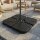 HAGO24 Schirmständerplatten 4er Set Sonnenschirmständer Gewichtsplatten Schirmfuß Beschwerung Kreuzständer Balkon Terrasse HDPE Kunststoff befüllbar Sand Wasser bis 80kg