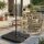 HAGO24 Schirmständerplatten 4er Set Sonnenschirmständer Gewichtsplatten Schirmfuß Beschwerung Kreuzständer Balkon Terrasse HDPE Kunststoff befüllbar Sand Wasser bis 80kg