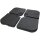 HAGO24 Schirmständerplatten 4er Set Sonnenschirmständer Gewichtsplatten Schirmfuß Beschwerung Kreuzständer Balkon Terrasse HDPE Kunststoff befüllbar Sand Wasser bis 80kg