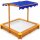 HAGO24 Sandkasten Sandbox Sandkiste Massivholz Dach UV-Schutz Bodenvlies Kinder Garten Spielzeug Sicherheit Outdoor Spielspaß Abdeckung Neigbar Höhenverstellbar