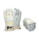 Leder Arbeitshandschuhe - Rind- Vollleder Handschuhe - hochwertiger, robuster Bau- und Gartenhandschuhe