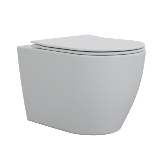 HAGO24 Spülrandloses Hänge-WC Keramik weiß Toilette Klo WC-Sitz Absenkautomatik Soft Close Quick Release